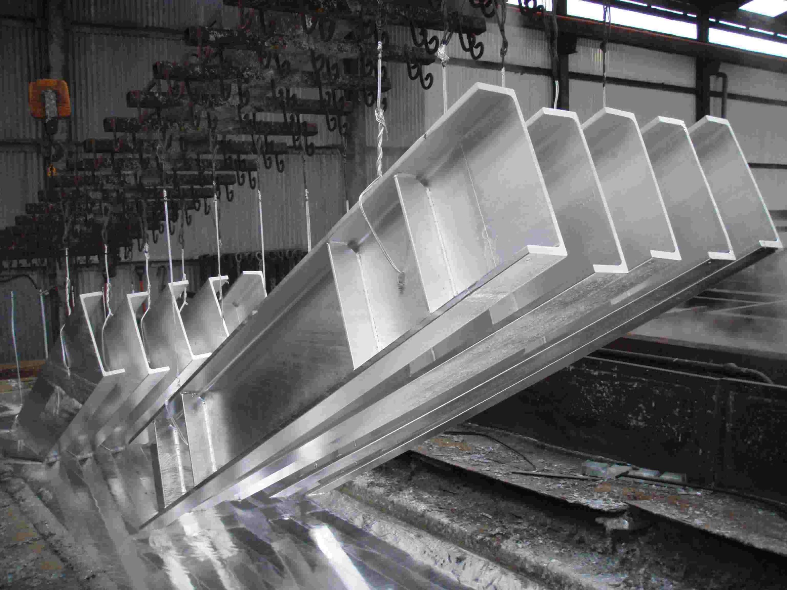 Steel hot dip galvanization process