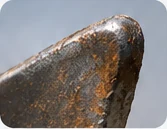 Hardox blade-blunt Rounded and worn carbon steel blade edge