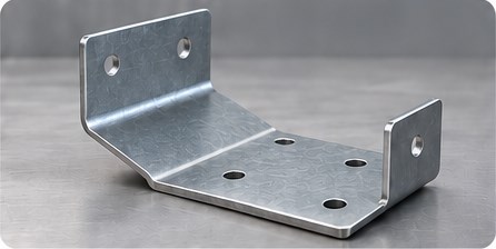 Sheet metal case study 01 after Redesigned one-piece bent support bracket