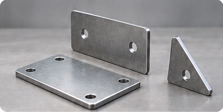 Sheet metal case study 01 before Three separate components of a support bracket