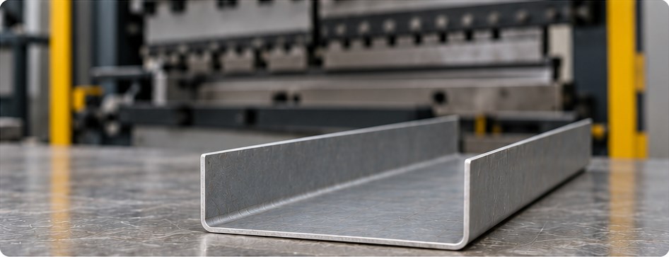 Sheet metal case study 04 main Press brake formed heavy steel channel