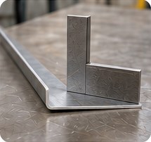 Sheet metal case study 04 step2 Square checking an unloaded bent steel component