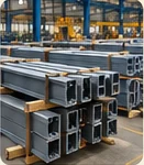 Completion Priority Fabricated hollow steel sections awaiting delivery